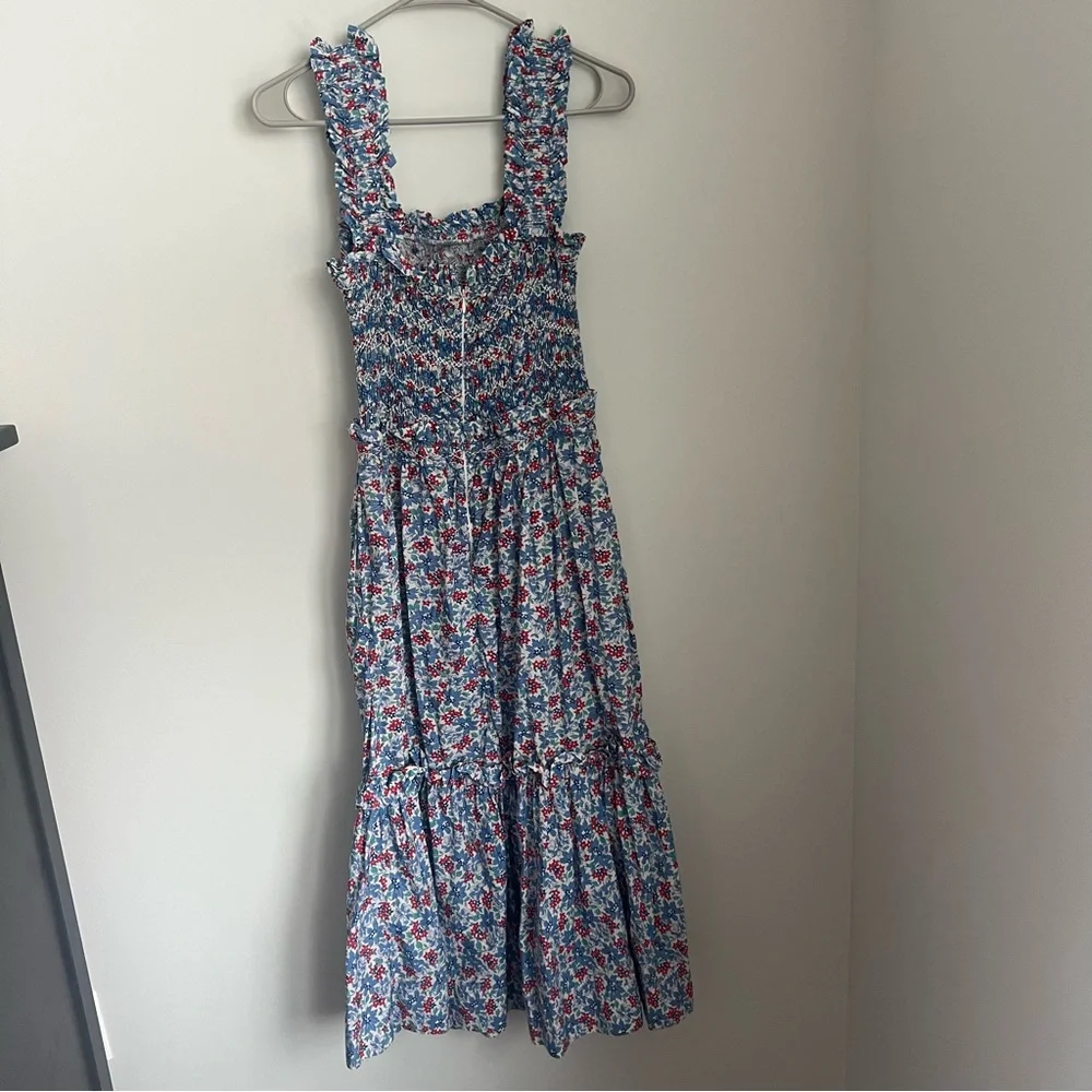 SEA New York Women's Peggy Blue Mid Calf Summer Midi Dress Size Medium - Picture 8 of 10